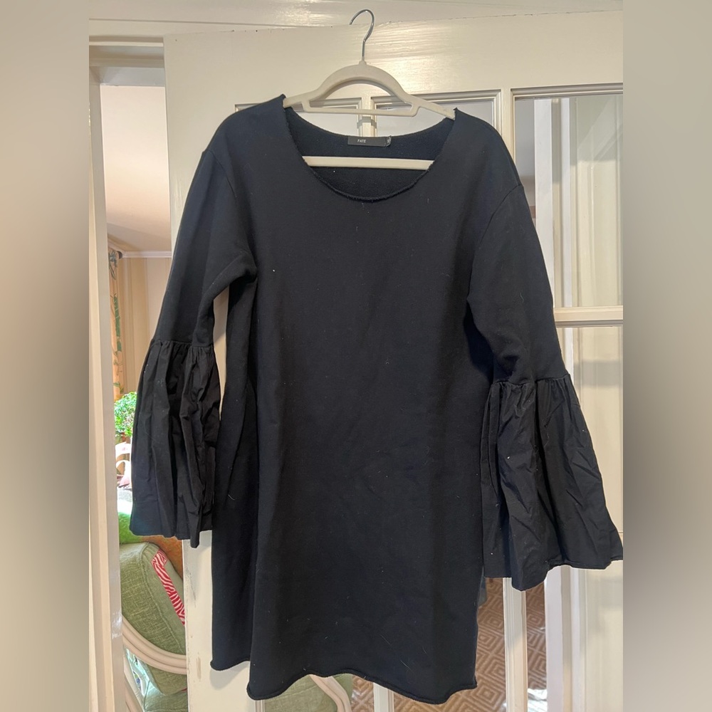 Fate bell sleeve tunic sweatshirt dress